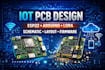 design esp32 iot pcb with schematic, firmware and manufacturing files