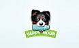 create a fun playful pet logo for yappy hour