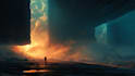 design an epic sci fi book cover that captures