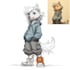 create a professional furry character illustration