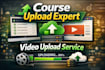 down upload your online course video