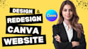 create canva website design, canva landing page design, canva portfolio design