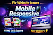 fix responsive issues in your HTML CSS website