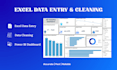 do data entry, cleaning, excel and power bi dashboards
