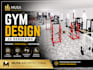 design professional gym layout and  3d fitness center