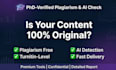 conduct a comprehensive plagiarism check, generate a detailed report