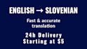 translate english to slovenian manually