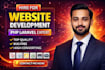 build website as full stack developer or backend and front end laravel developer