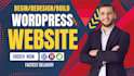 urgently design, redesign and customize wordpress website