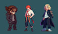 do pixel art character, pixel sprite sheet animation, game art for video games