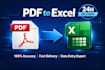 convert PDF to excel