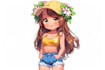 draw png tuber model for streaming in chibi vtuber style
