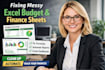 fix messy excel budget spreadsheets and create a clean automated finance tracker