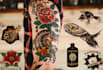 create american traditional tattoo style design