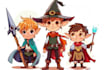 draw fantasy kids character illustration