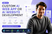 do custom ai web app or ai website development as full stack