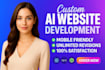 do custom ai web app or ai website development as full stack