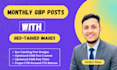create monthly gmb posts with geotag images to rank local 3 pack