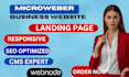 build microweber business website  landing page  responsive seo cms webnode odoo
