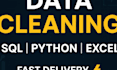 do sql queries, data cleaning, and python data analysis