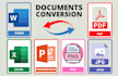 convert PDF to excel, word, powerpoint and images to PDF
