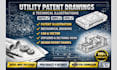create utility patent technical drawing line drawing and patent illustration