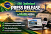 seo optimized press release writing distribution in brazil media