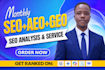 do complete monthly website on page GEO, aeo, local and ai SEO optimization