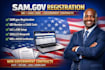 do sam gov registration, uei, cage code, llc, 501c3, government contract setup