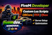create custom fivem scripts in lua for qbcore, esx, qbox servers