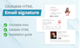 create clickable HTML email signature for gmail, outlook and apple mail