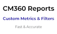 create cm360 reports with custom metrics and filters