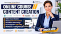 create online course content, curriculum, workbook and elearning course material