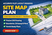 site map plan accurate plot layout drawing construction project property layout