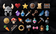 design 2d game icon ui props skill icon game asset pixel game