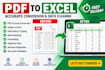 convert PDF to excel and clean data