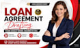 prepare and notarize loan agreements as US llc lawyer