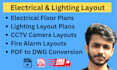 create electrical floor plans and lighting layout in autocad