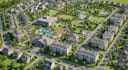 render animate masterplan, 3d site urban plan subdivision, residential community
