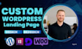 develop custom elementor divi wordpress product sales landing page blog website