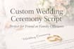 write a personalized wedding ceremony script for your officiant