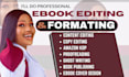do book editing and formatting proofreading copy edit amazon kdp book publishing