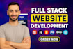 do custom website development as full stack web developer