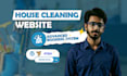 create professional house cleaning website, cleaning service booking website