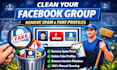 remove facebook group spam posts, fake profiles and inactive friends manually