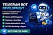 develop custom telegram bot and automation chatbot for business, crypto, forex