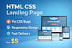 create responsive HTML CSS landing page
