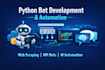 develop python bot, automation script, web scraper, api bot, ai bot, selenium