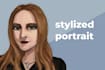 draw a stylized portrait from a photo