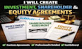 create investment shareholder and equity agreements